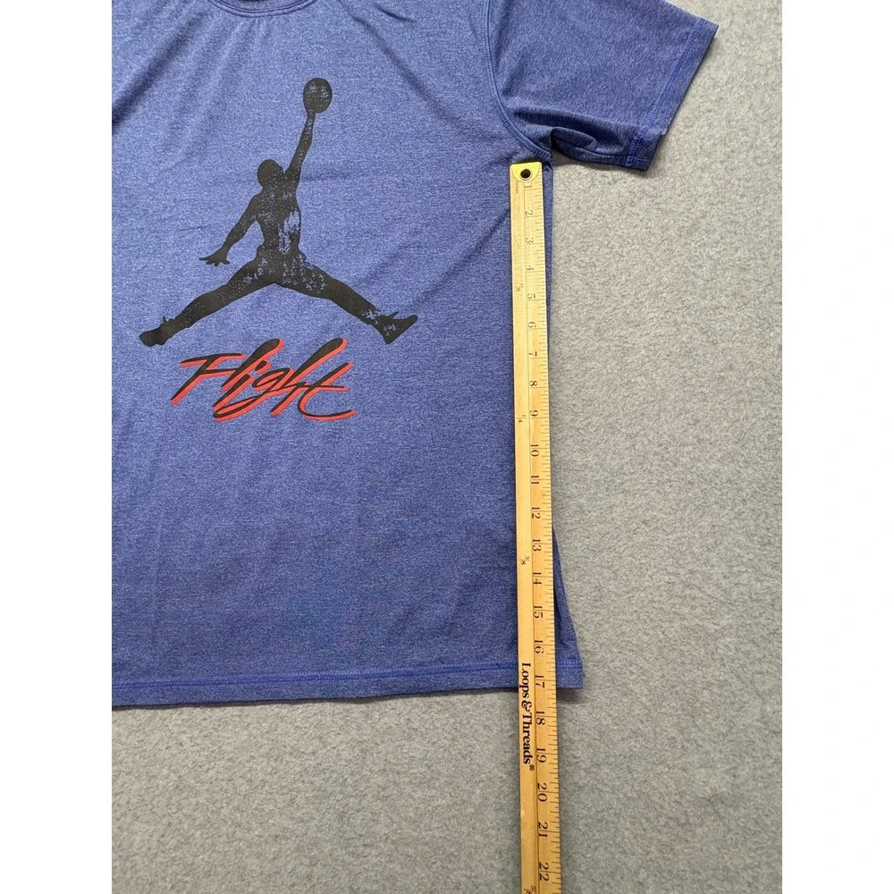 Jordan‎ Flight Jumpman Graphic T-Shirt Blue Heather Mens Medium Activewear Tee